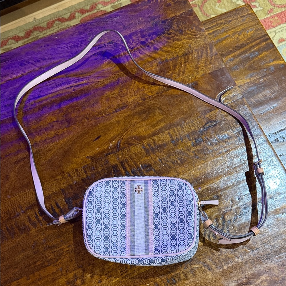 Tory Burch Pink and Grey Crossbody Mini Bag. NEW WITHOUT TAGS